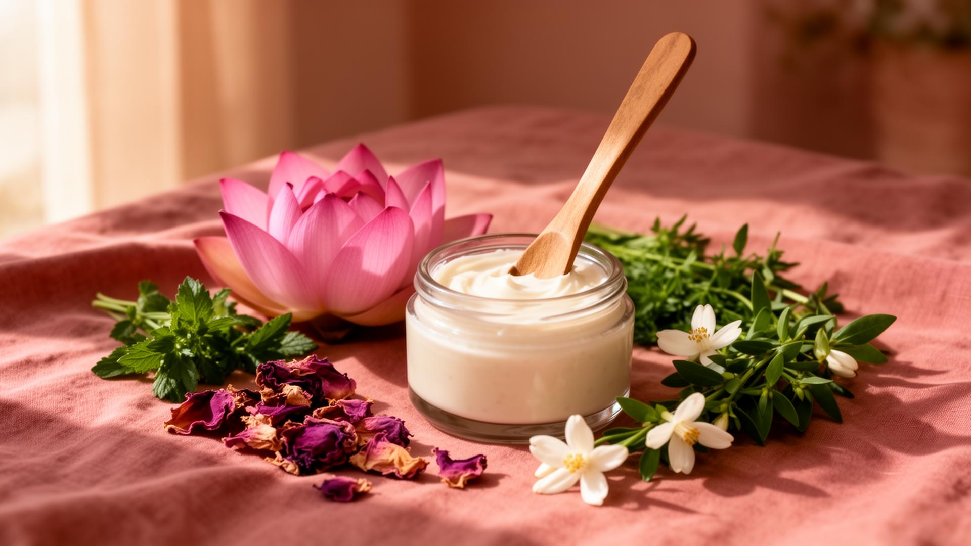 Lakshmi ayurvedische skincare met lotusbloem, jasmijn en verse kruiden